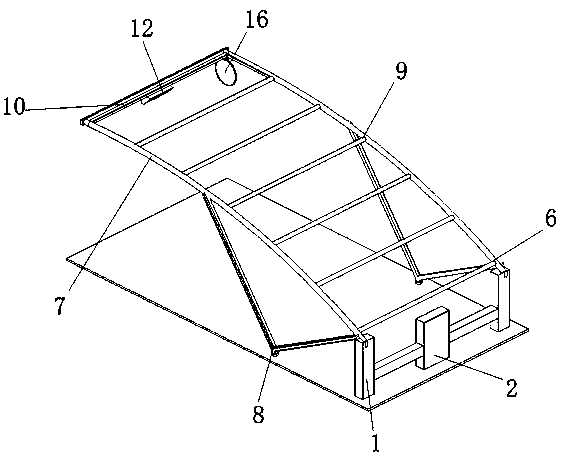 Rainproof device for outdoor parking with parking auxiliary function