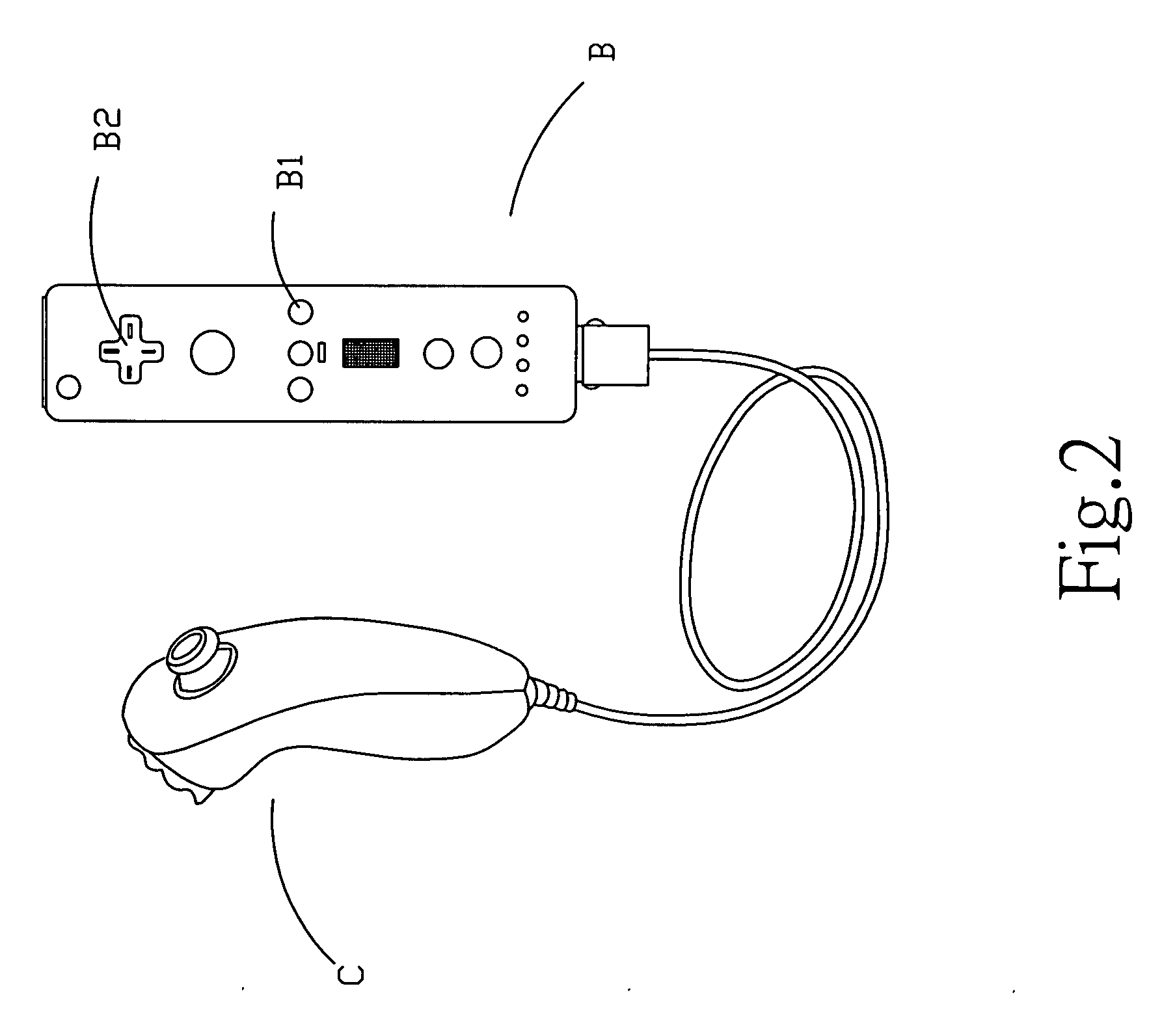 Control arrangement for operating video game console