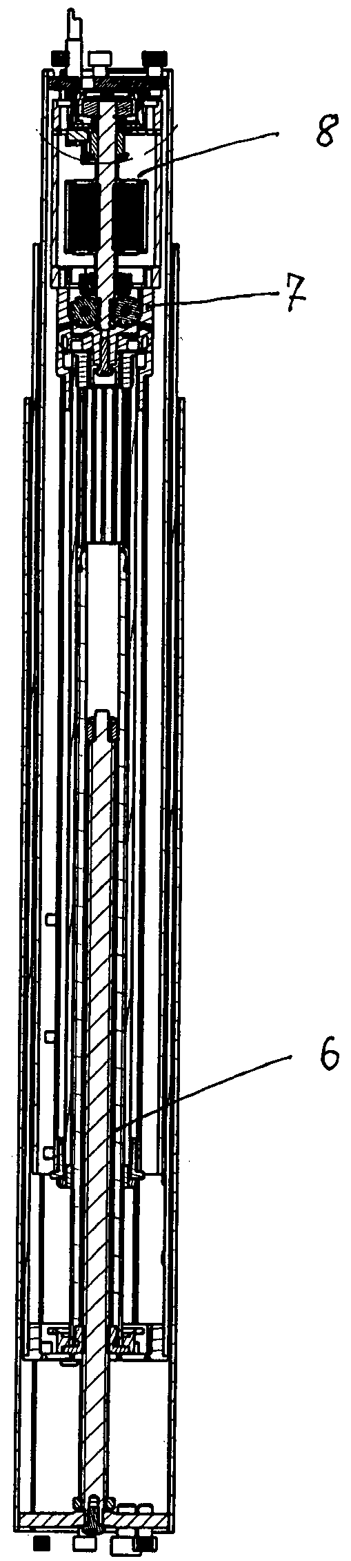 Lifting column preferably for height-adjustable tables