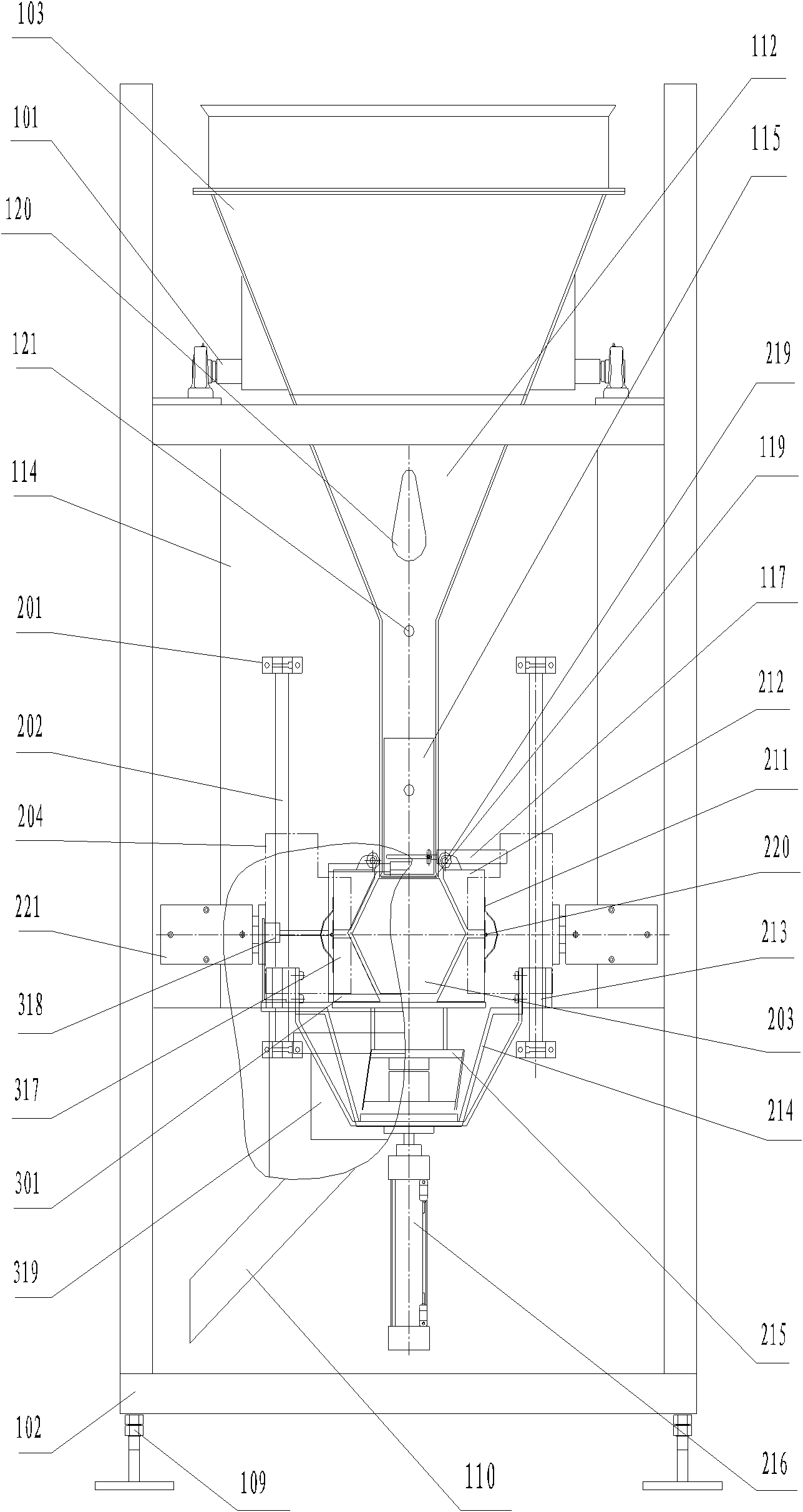 A molding binding device of firecrackers tube cake