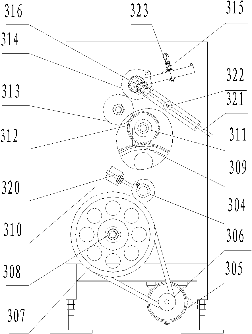 A molding binding device of firecrackers tube cake