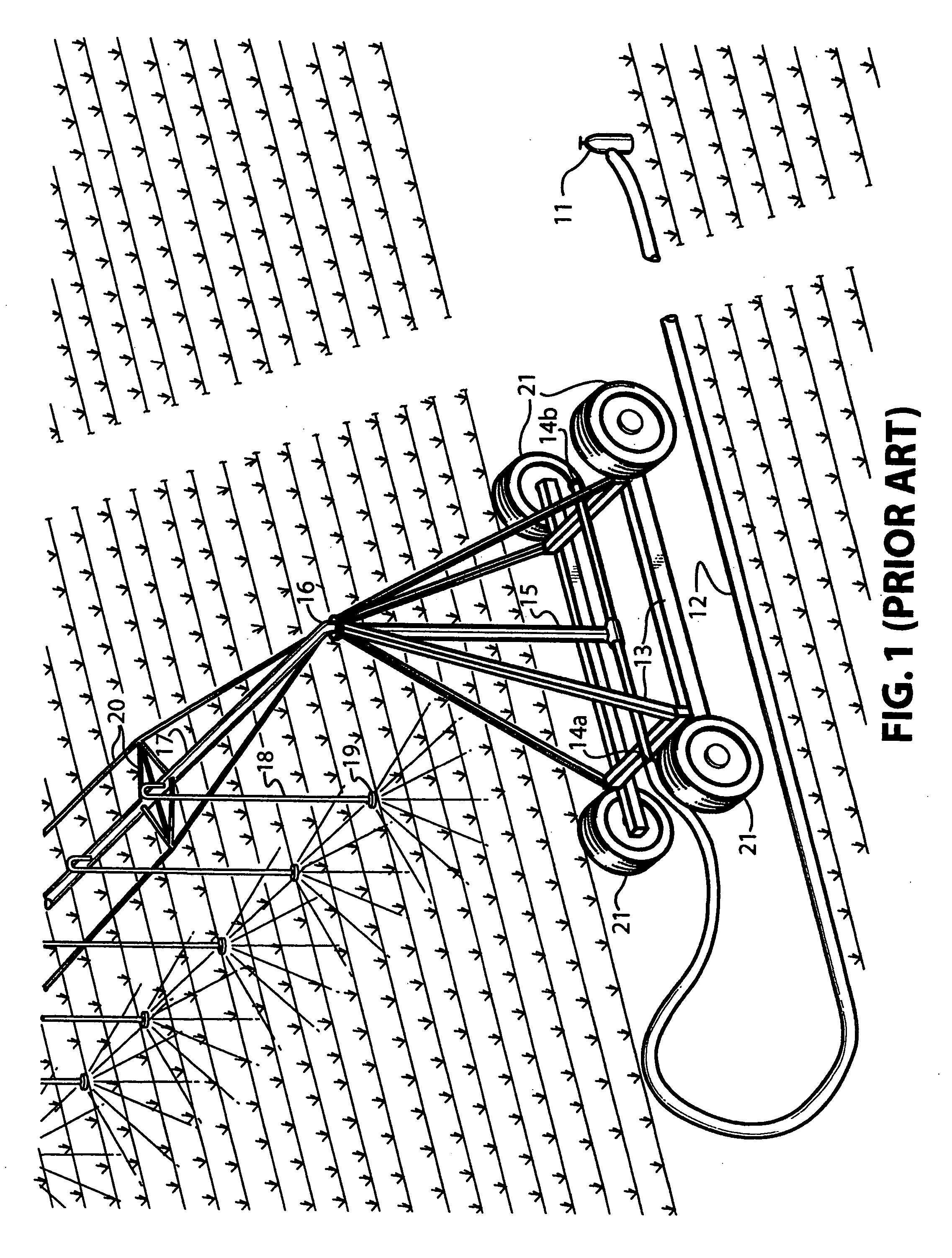 Water supply system for a linearly moving sprinkler irrigation system