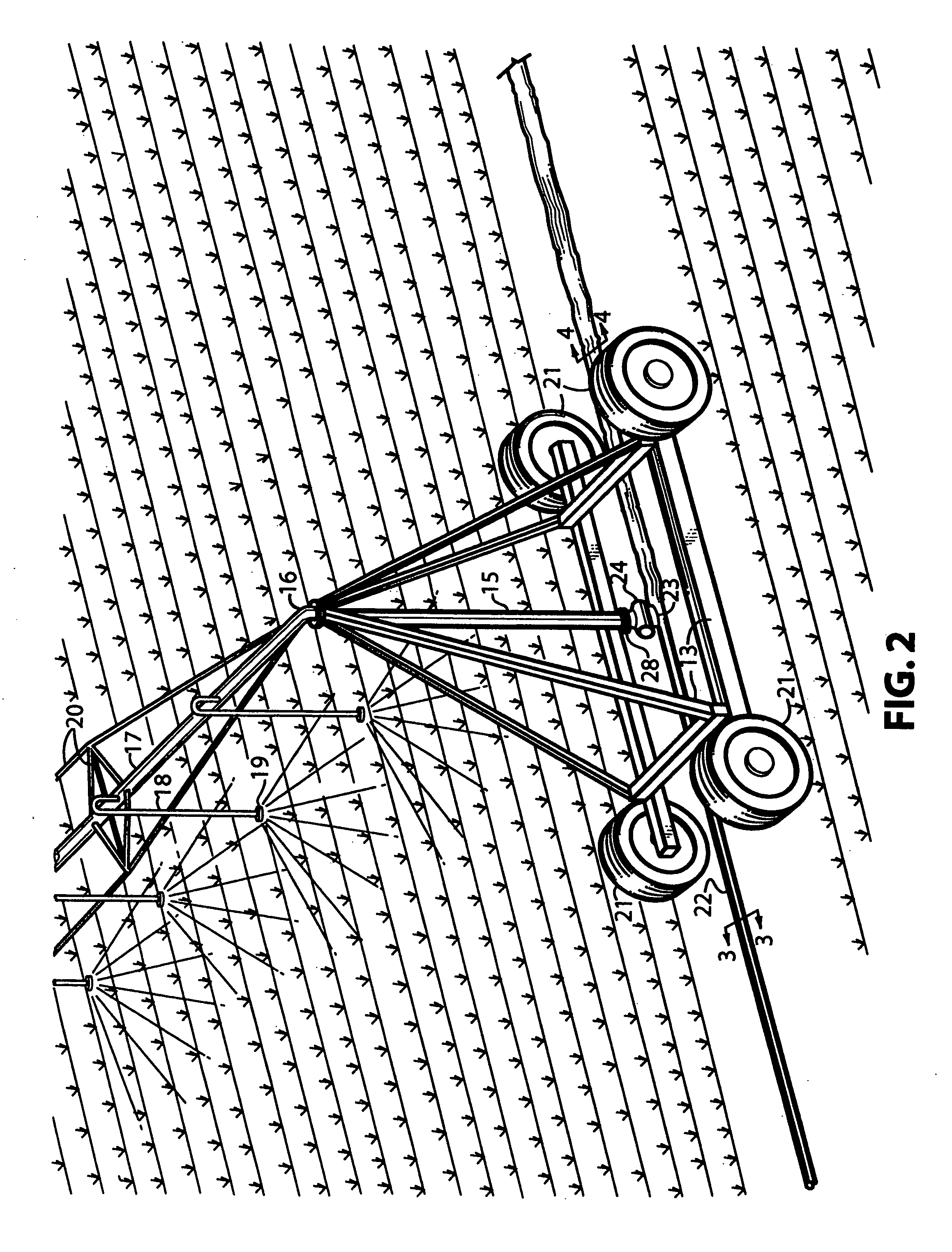 Water supply system for a linearly moving sprinkler irrigation system