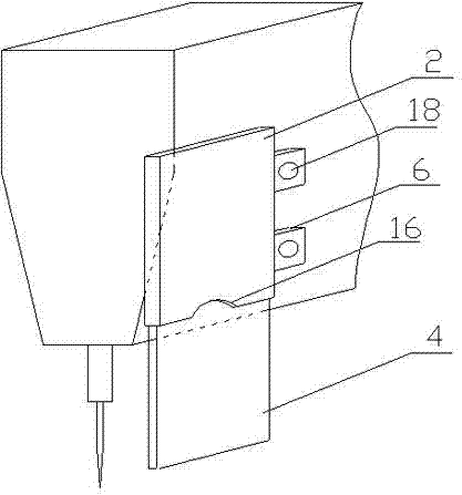 Machine needle protection plate device for sewing machine