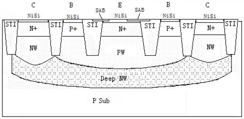 cmos integrated process bjt structure and its manufacturing method