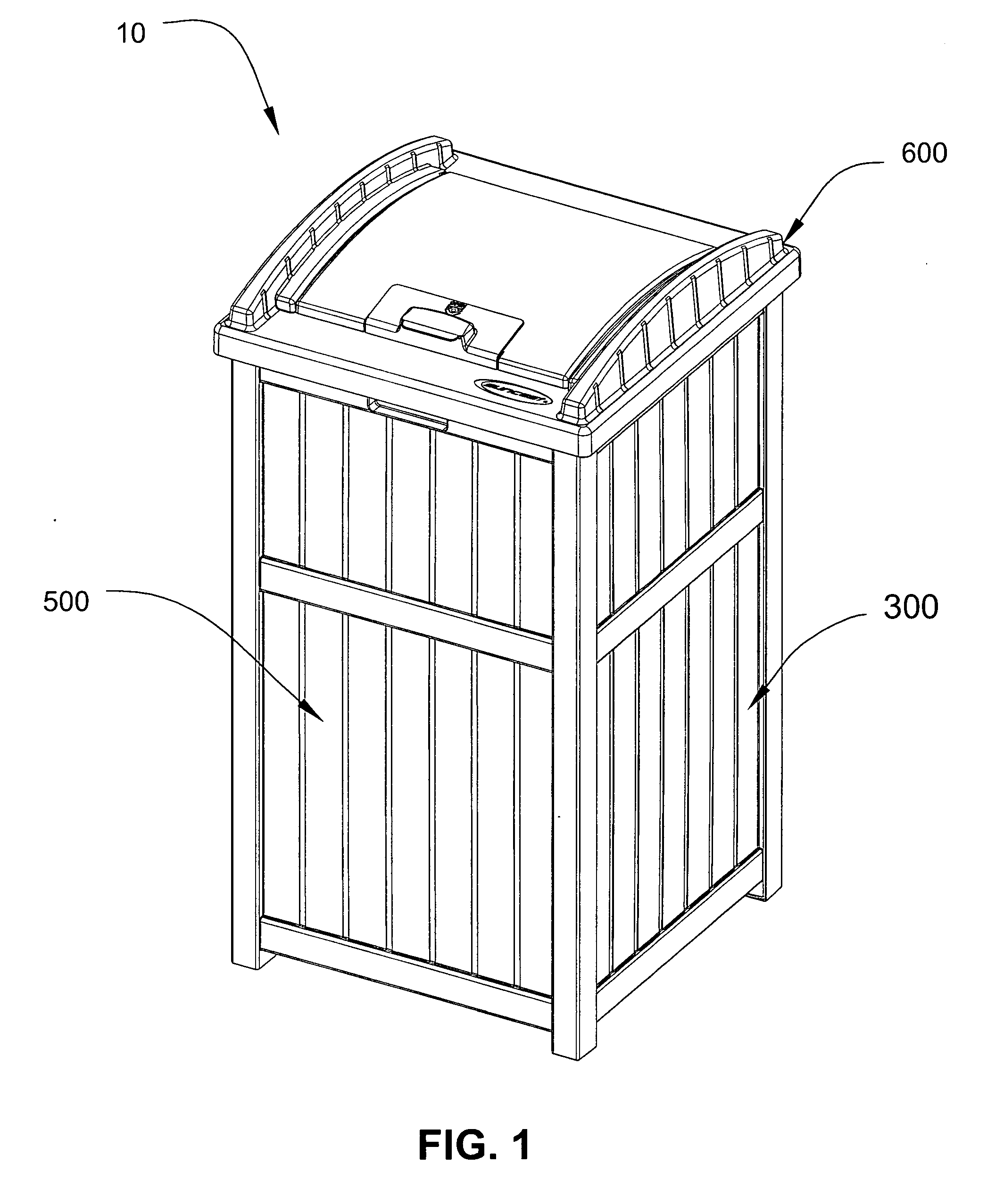 Secure trash container assembly