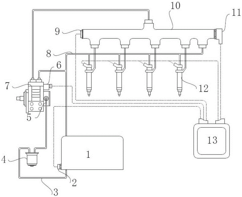 Fault detecting method for rail pressure sensor in common rail system