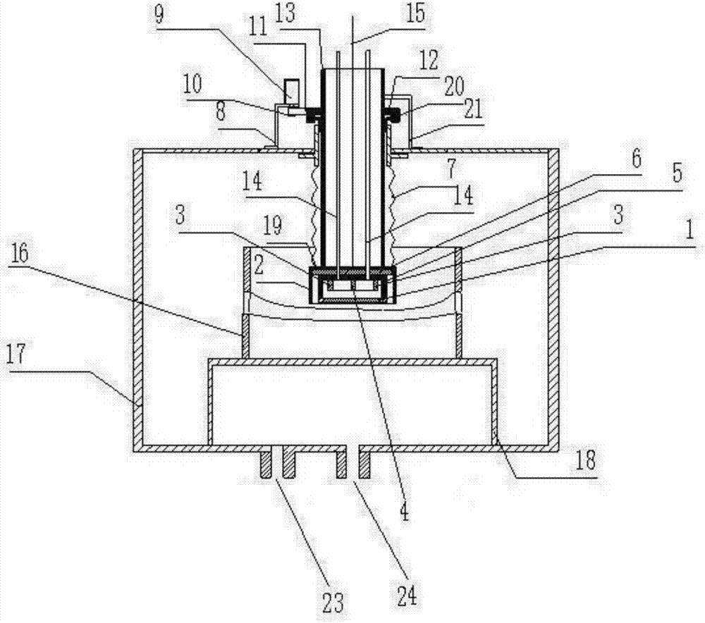 Vacuum reaction magnetron sputtering coating device and method in engine cylinder liner inner chamber