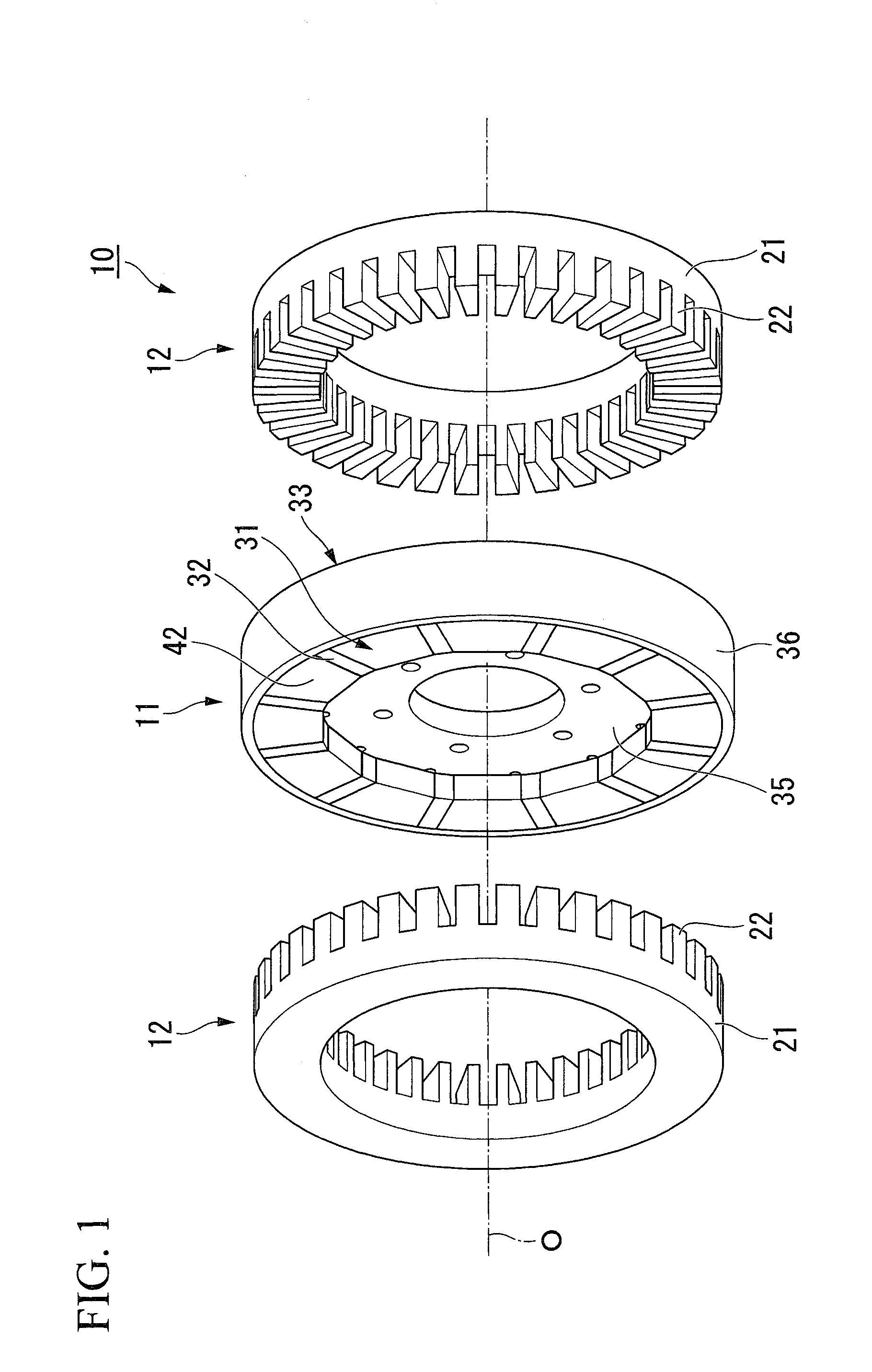 Axial gap type motor