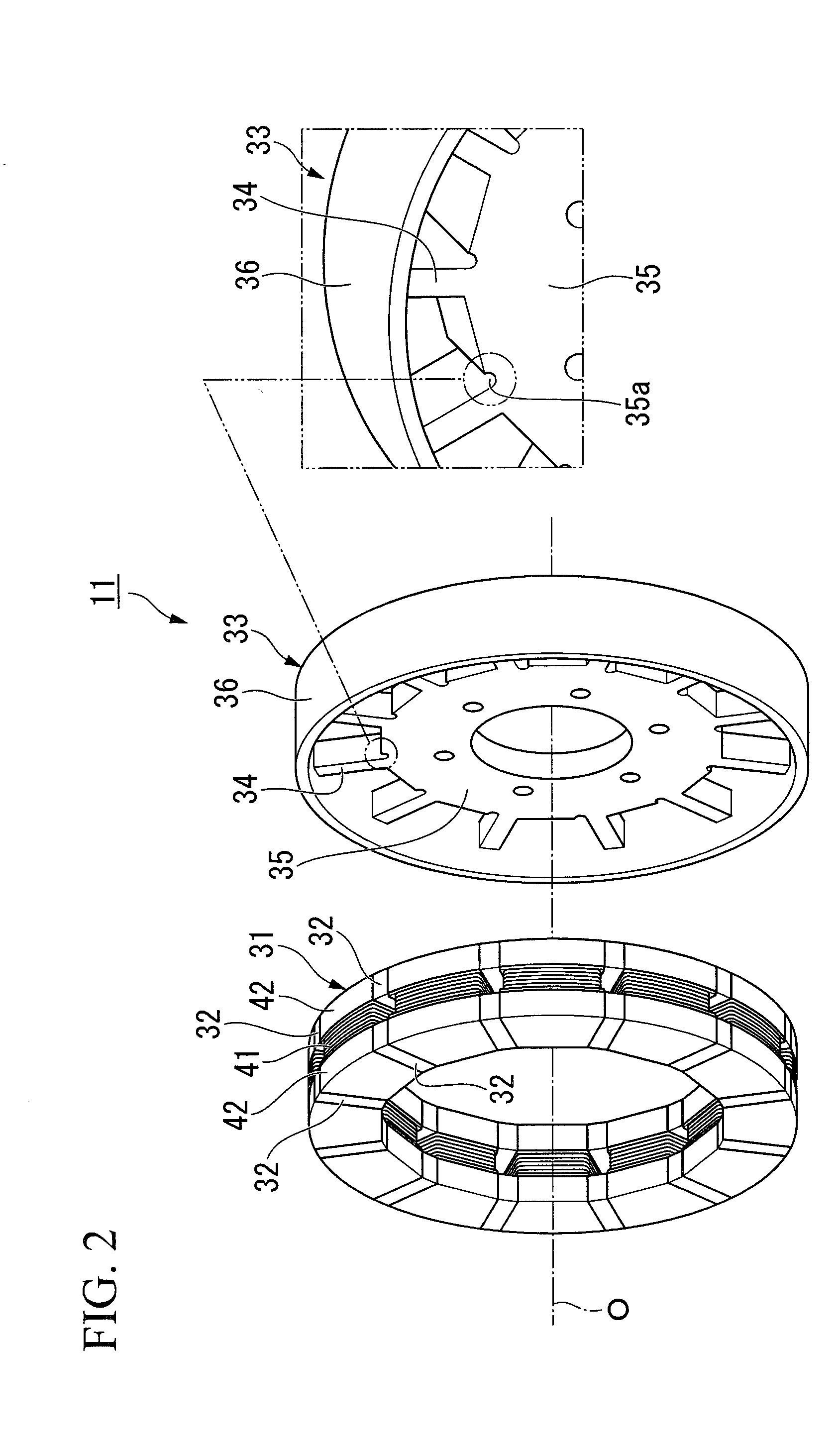 Axial gap type motor