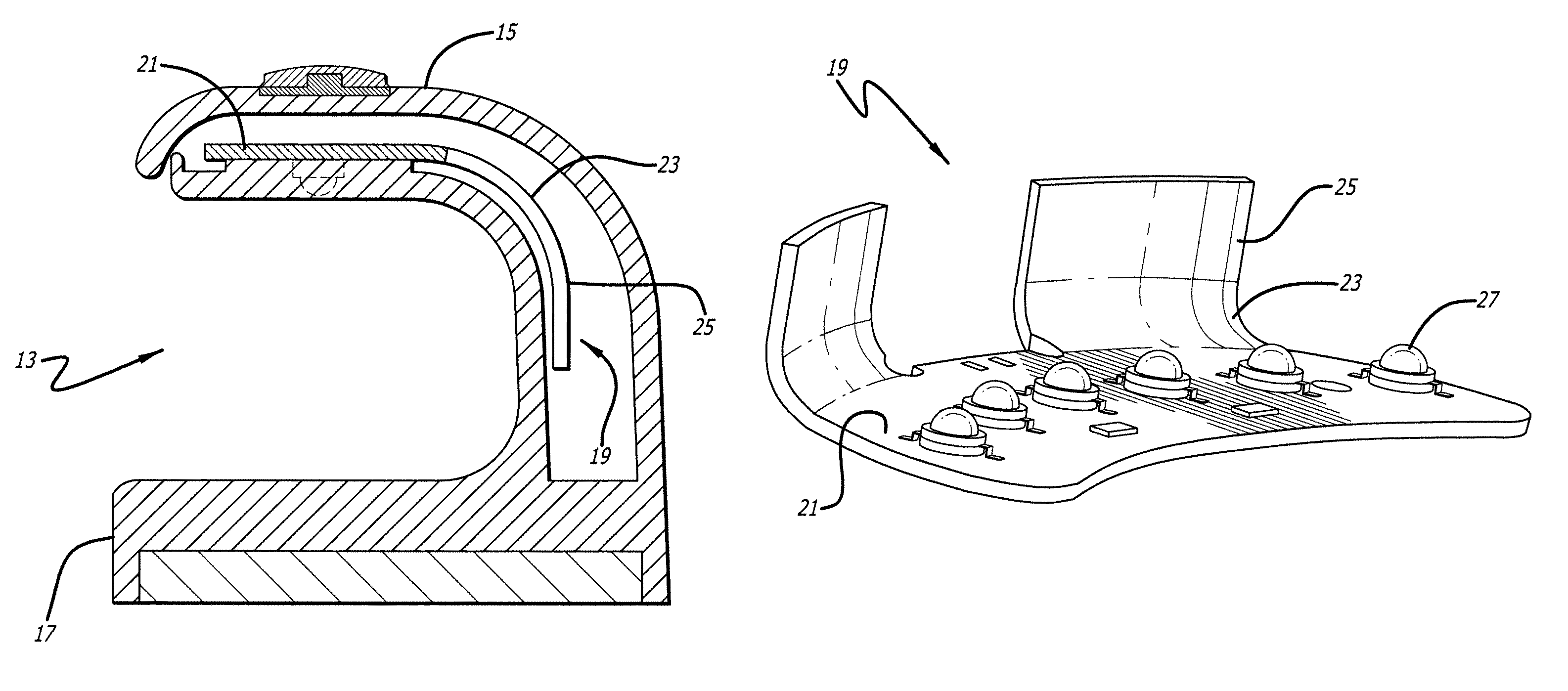 Metal core printed circuit board as heat sink for LEDs