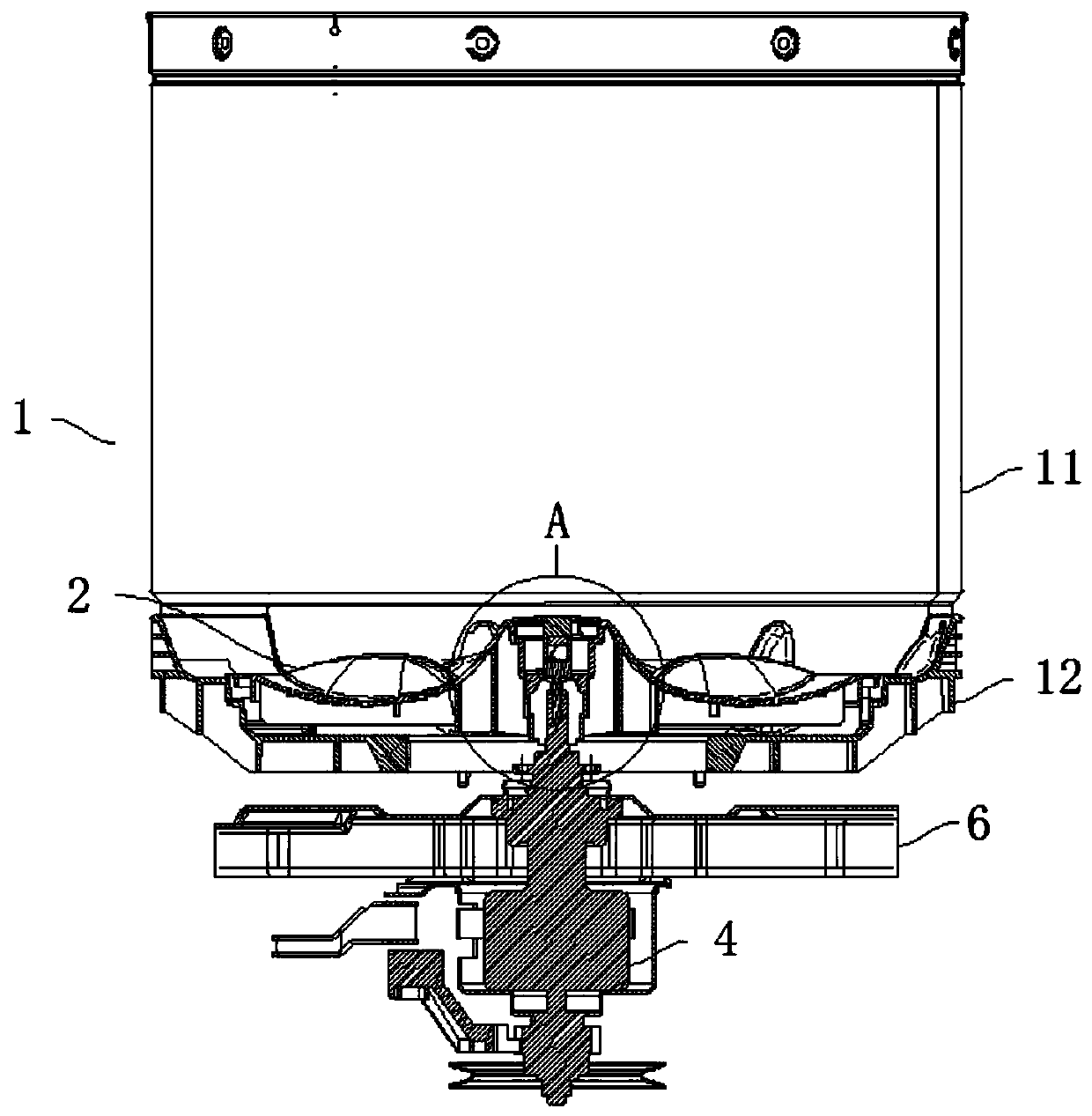 Detachable impeller device and impeller washing machine with same