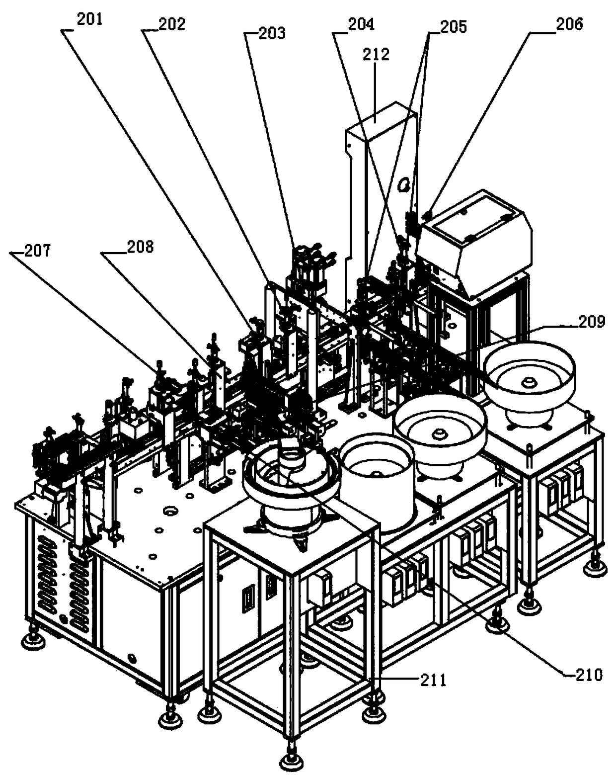 Automatic assembling device for DC contactor