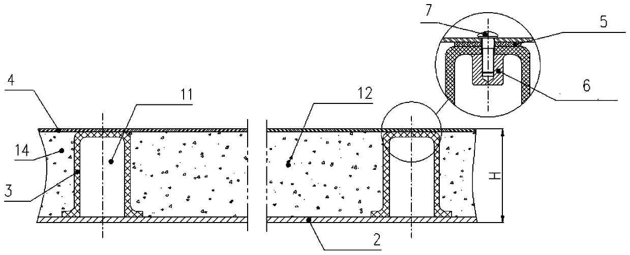 A deck suitable for the airtight cabin of a spacecraft