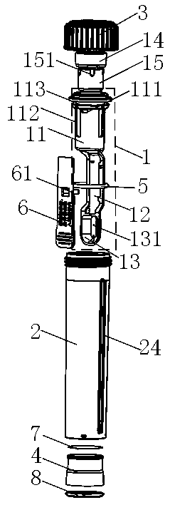 Disposable specimen collecting tube and applying method thereof