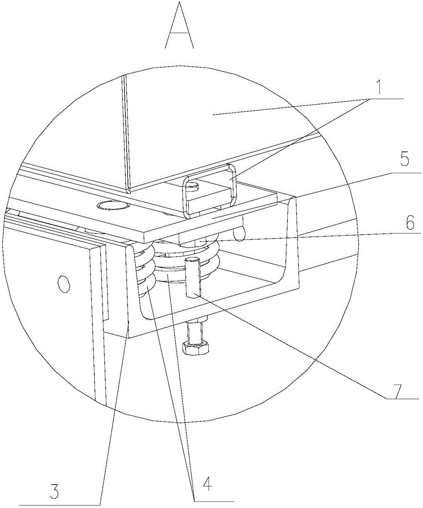 Elevator car floor vibration-damping device and elevator