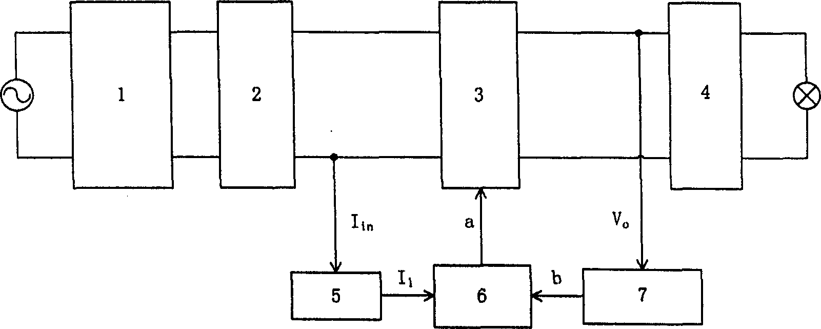 Constant power control method and device of electronic ballast