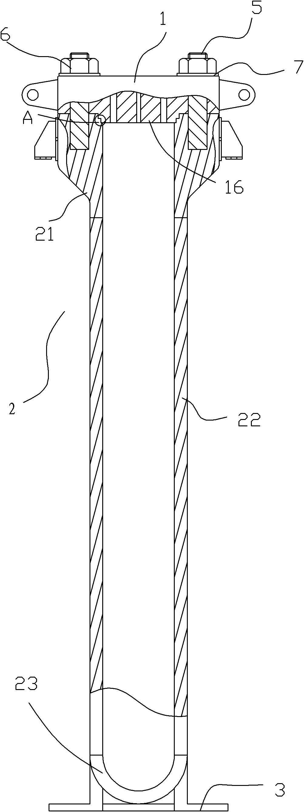 Test container for imitating deep-sea high-pressure environment