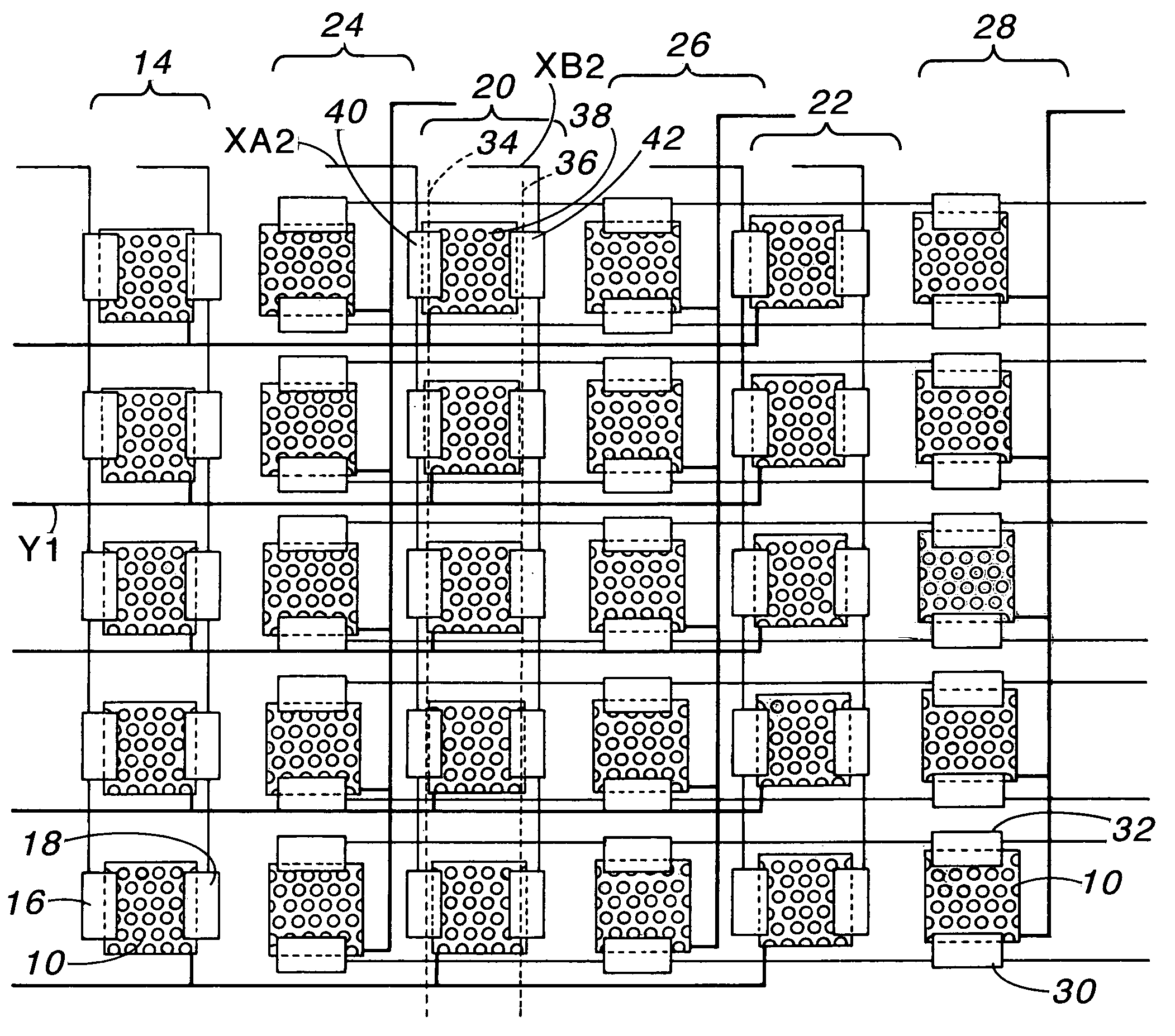 Multicapacitor sensor array