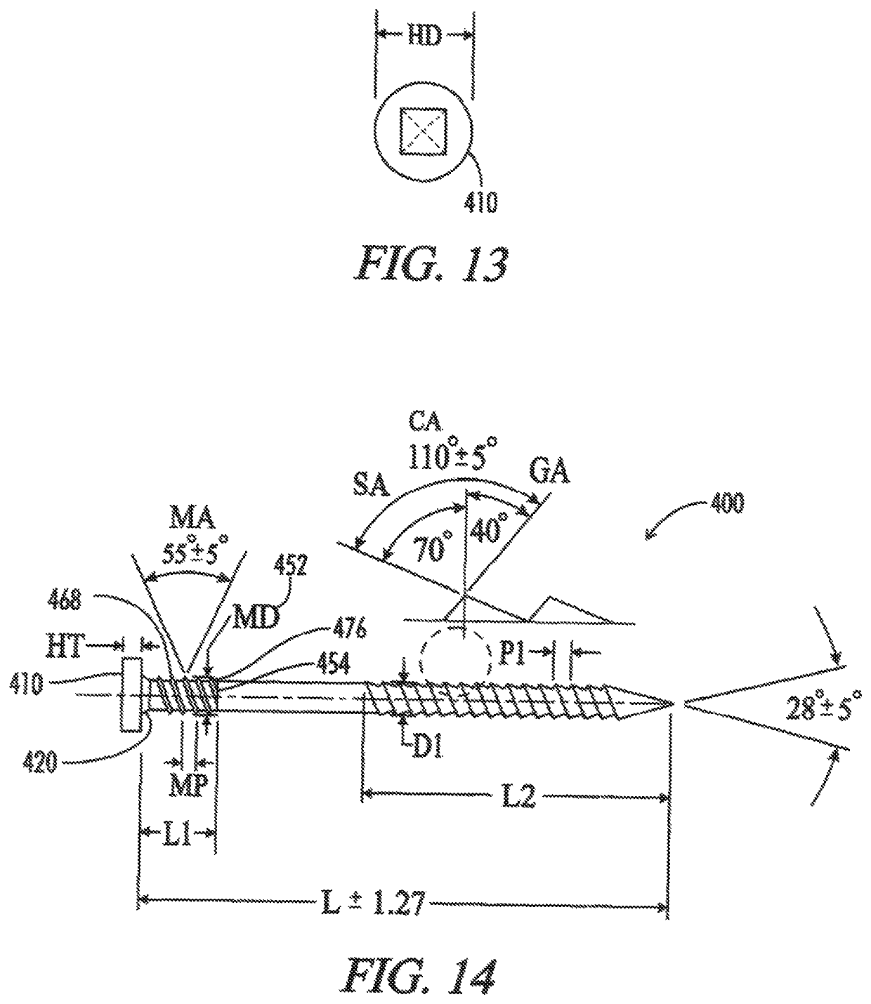 Mushroom-compaction and asymmetric-thread impact-drivable screw