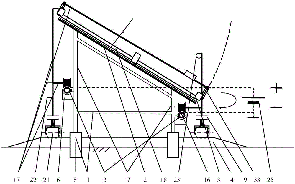 Photovoltaic power generation system with tracks and method