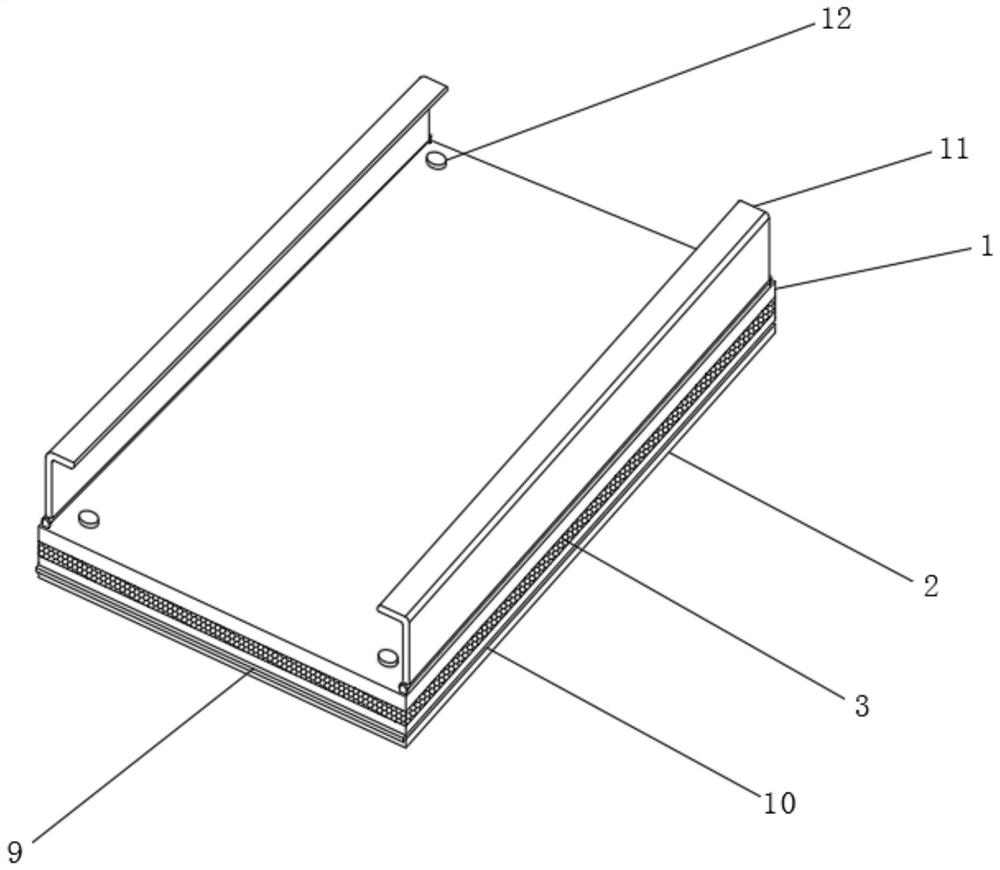 Aluminum honeycomb ceiling board with micro-perforated sandwich layer