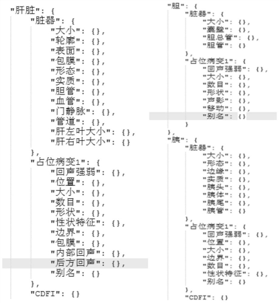 Iconography examination report structuring method and device