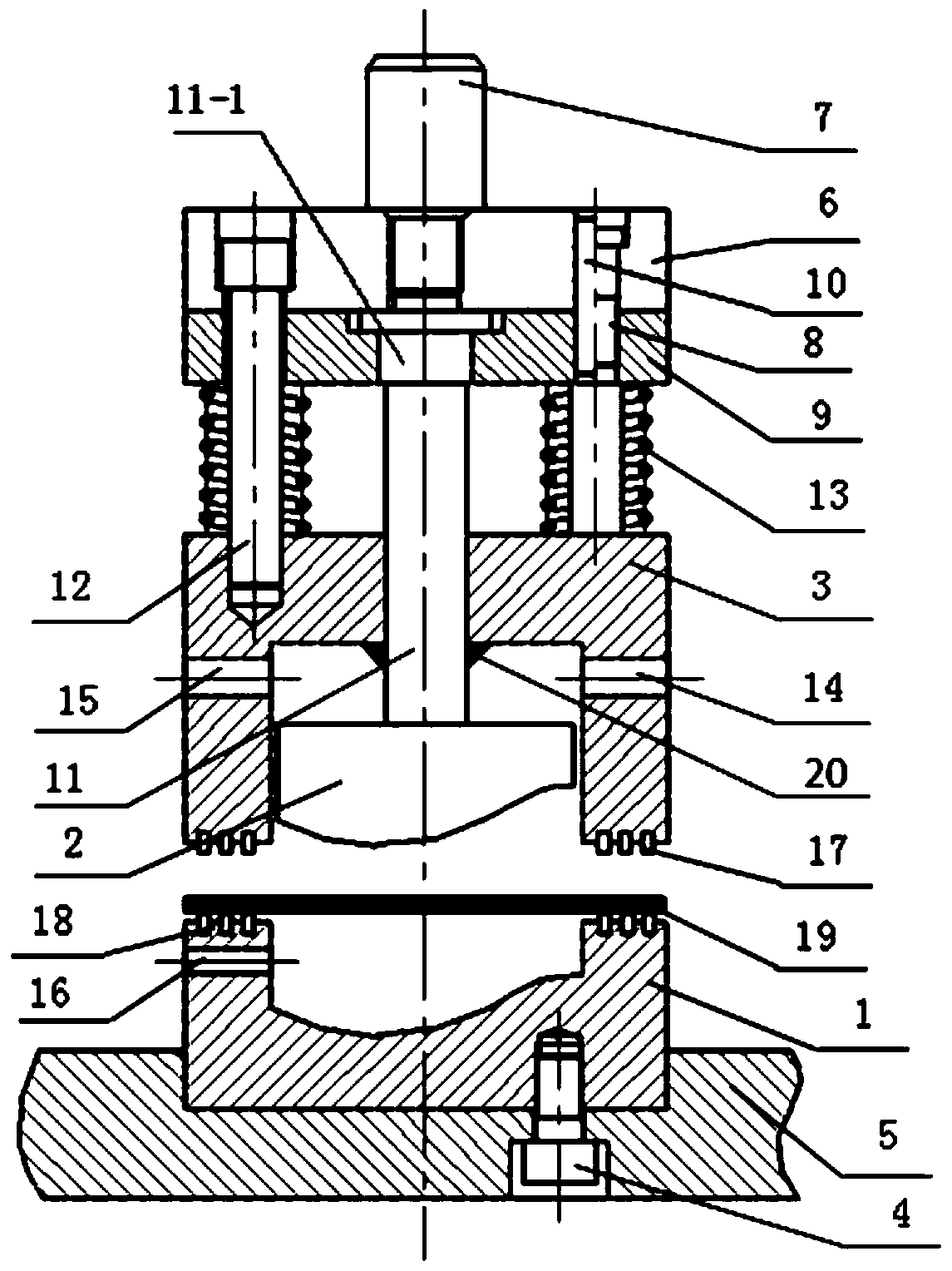 Low-plasticity plate forming mold and system and work method