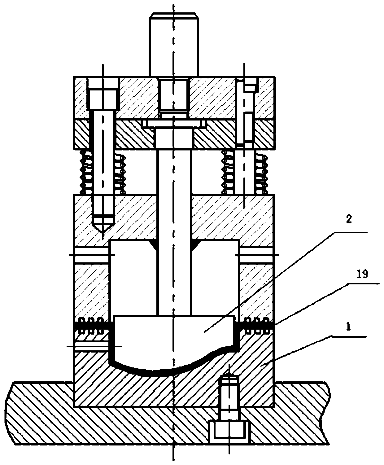 Low-plasticity plate forming mold and system and work method