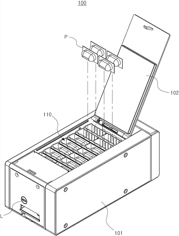 Box for dispensing blister-packaged drug