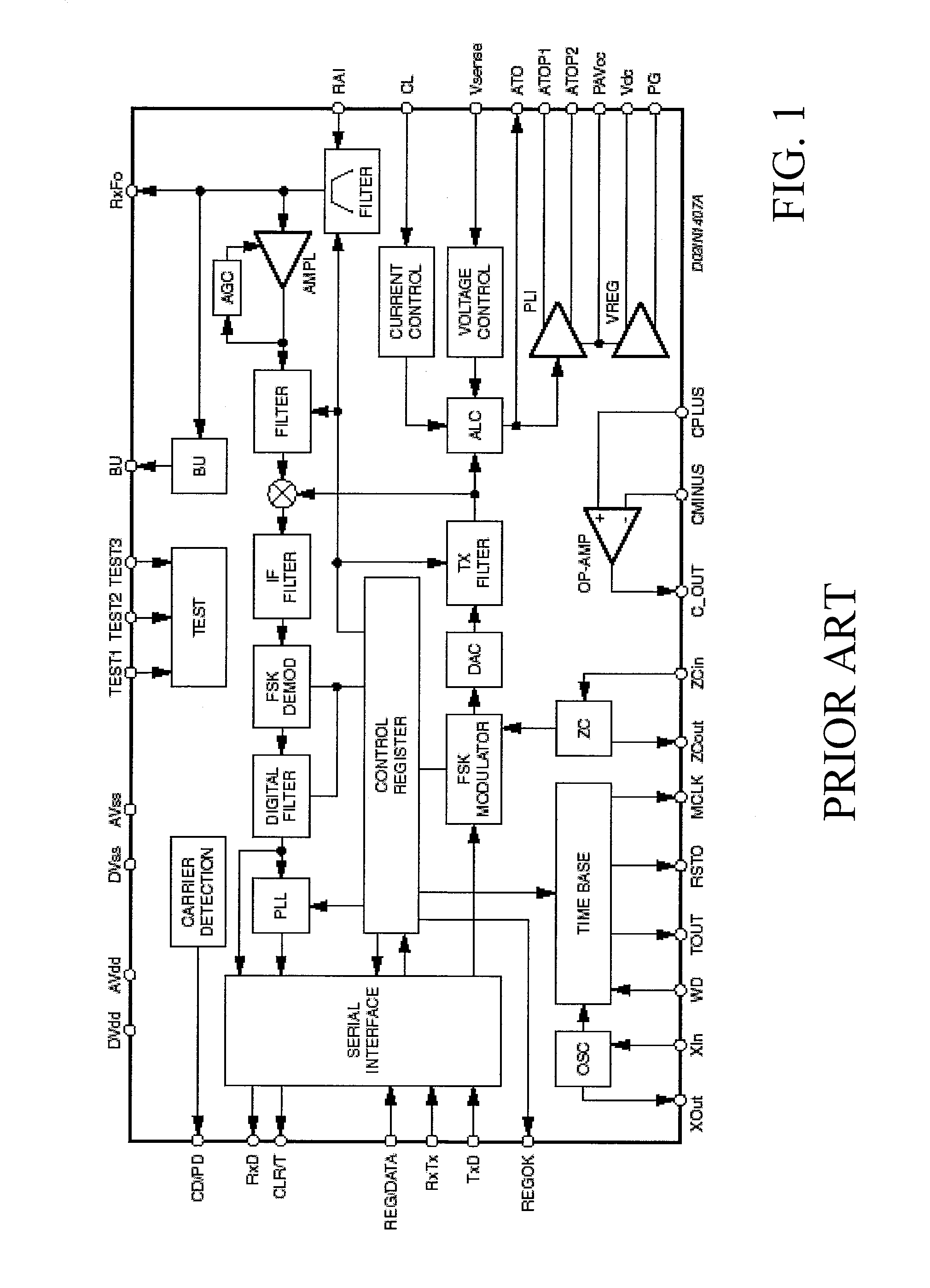 Electronic synchronous/asynchronous transceiver device for power line communication networks