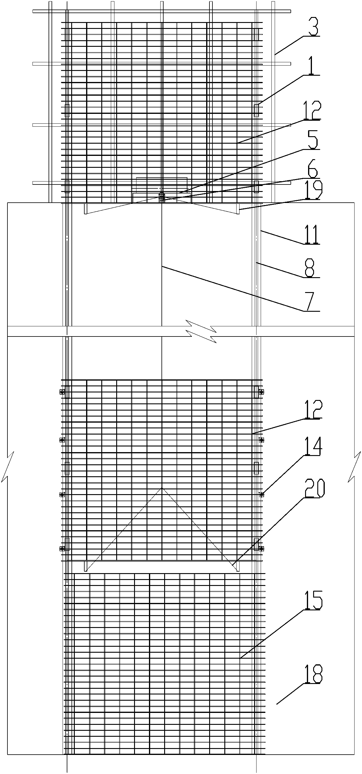 Operation trolley for installing steel bars of dam panels and using method