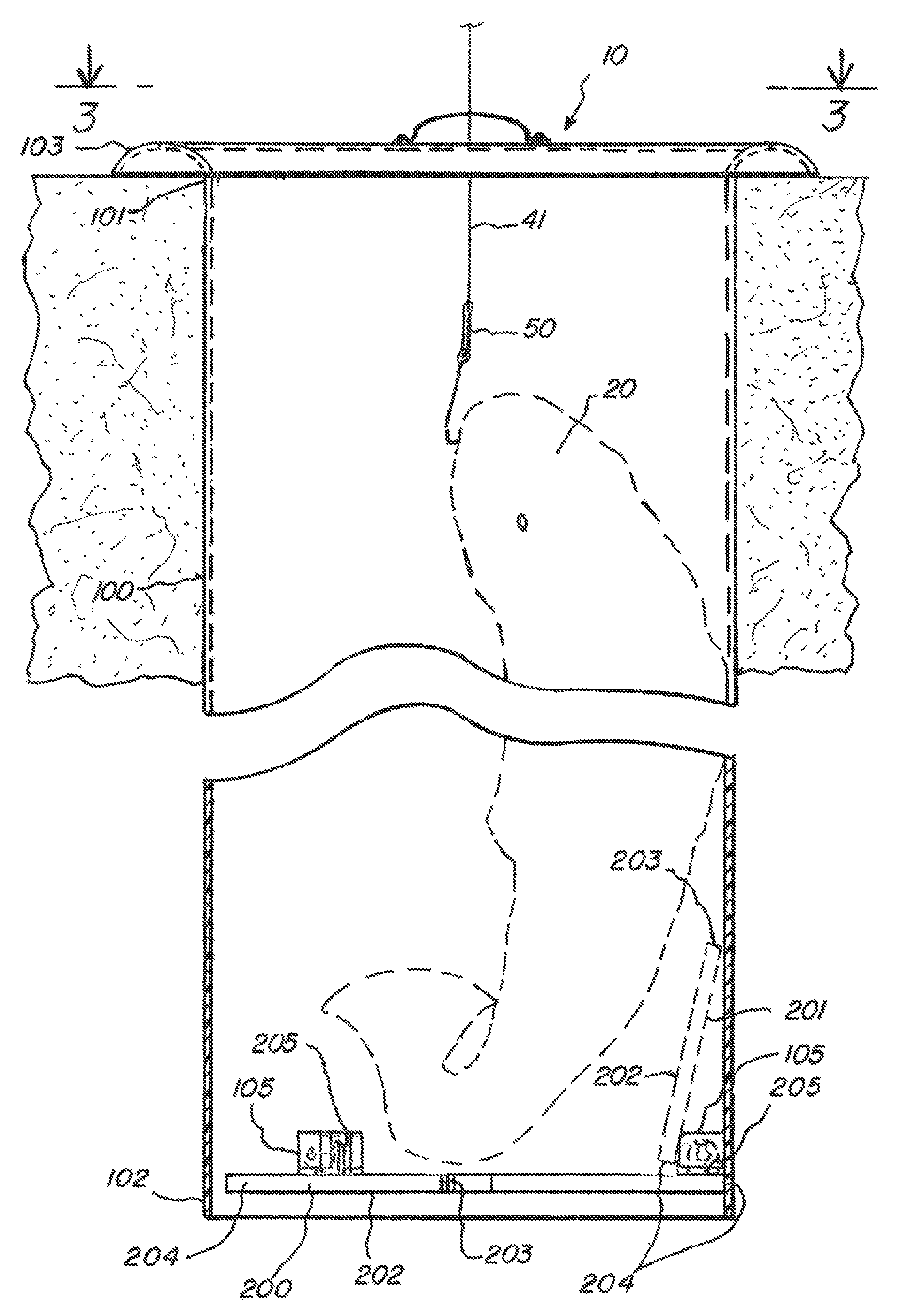 Fish containment device for ice fishing