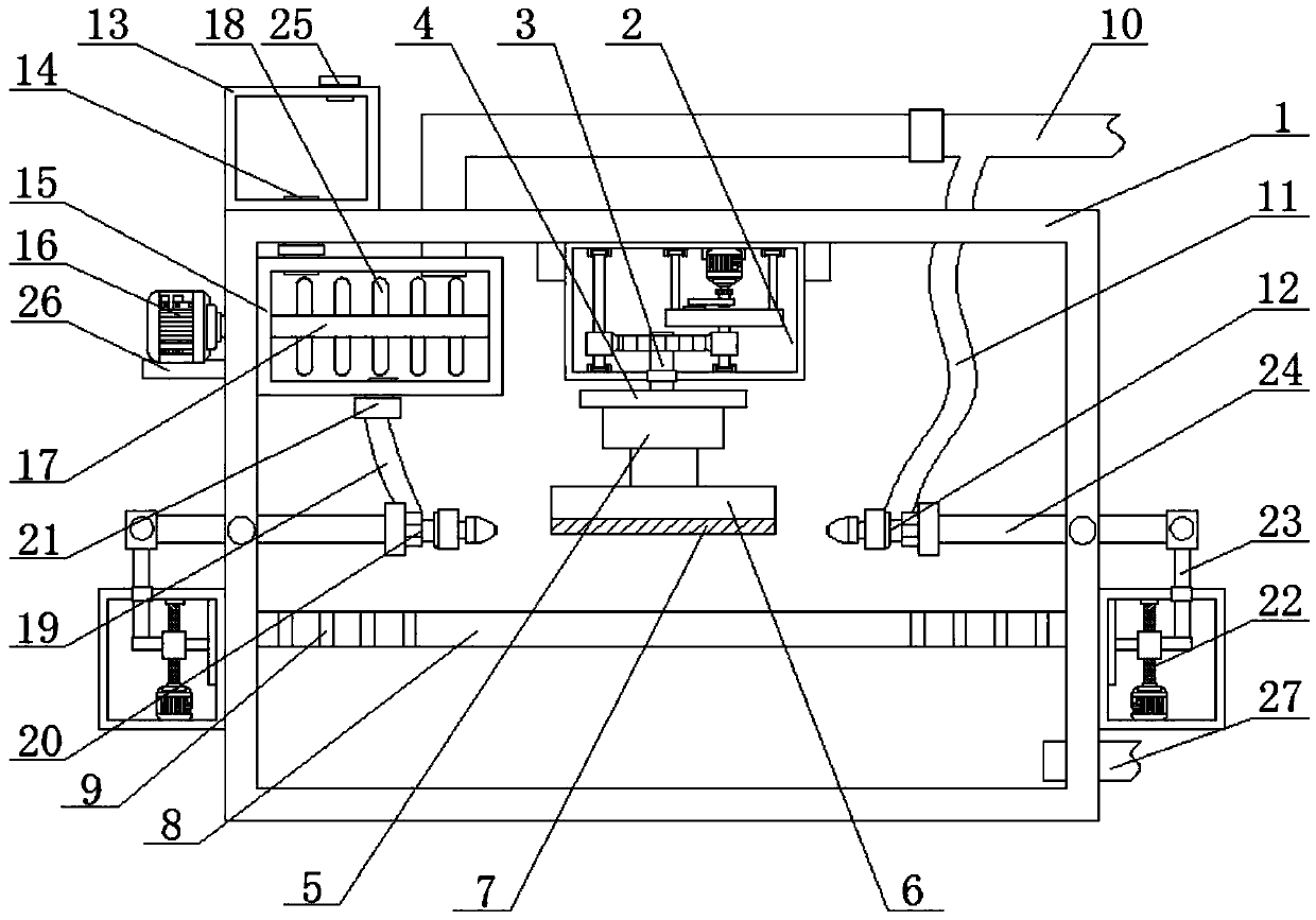 Cleaning device for automobile spare part manufacturing mold