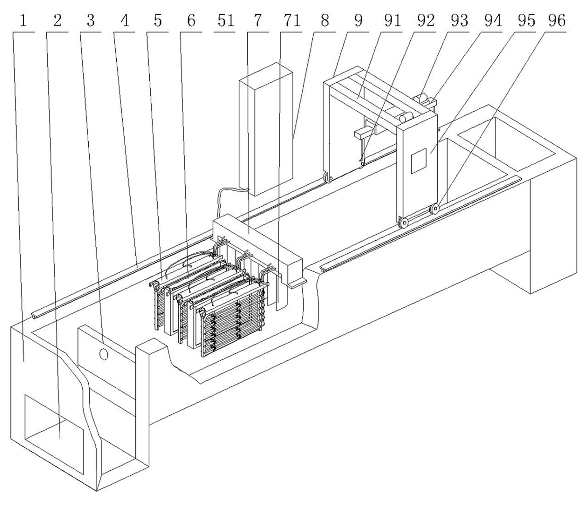 Open channel type photocatalytic ultraviolet-disinfection equipment