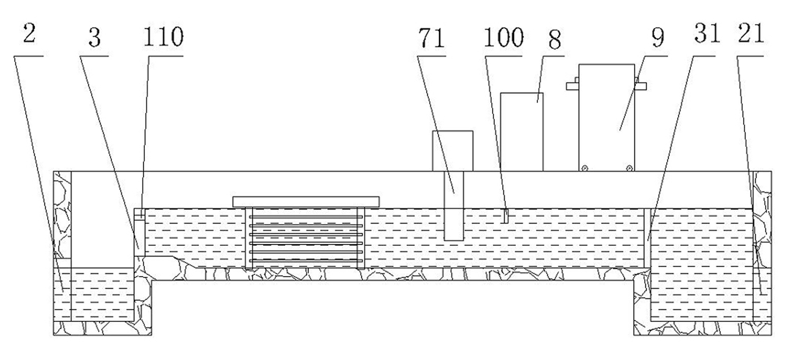 Open channel type photocatalytic ultraviolet-disinfection equipment