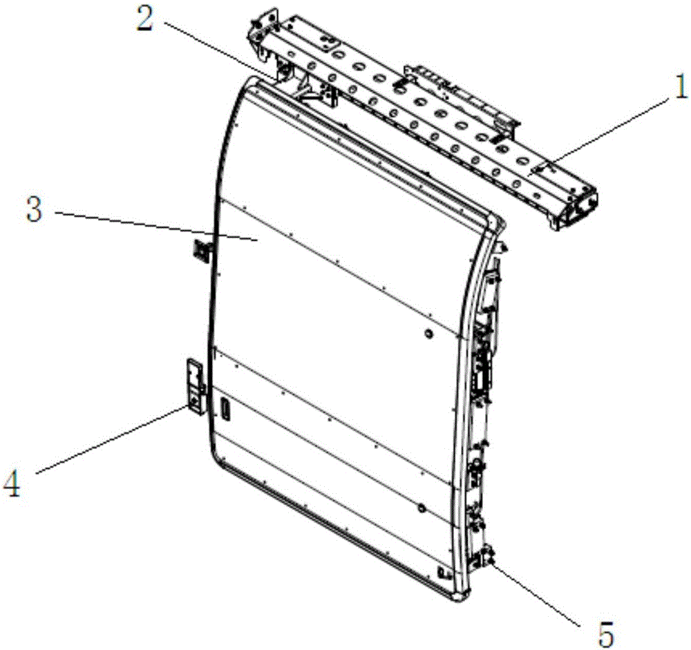 Large-opening-degree sliding plug door system for high-speed freight transportation motor train unit