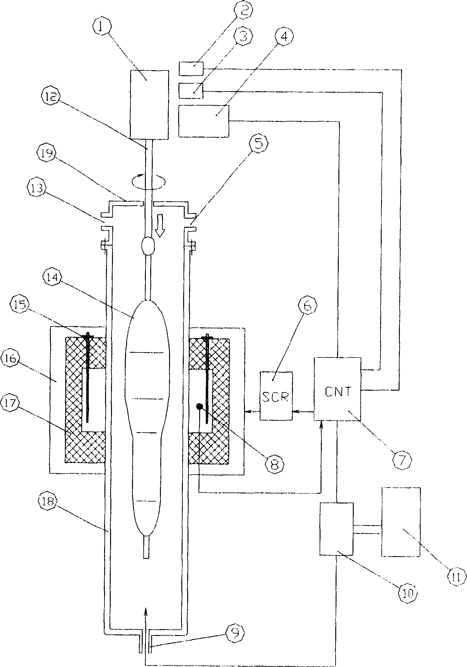 Sintering device of loose body optical fiber prefabricated rod