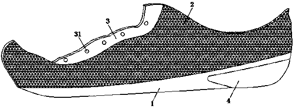 3D diabetic foot footwear and making process thereof