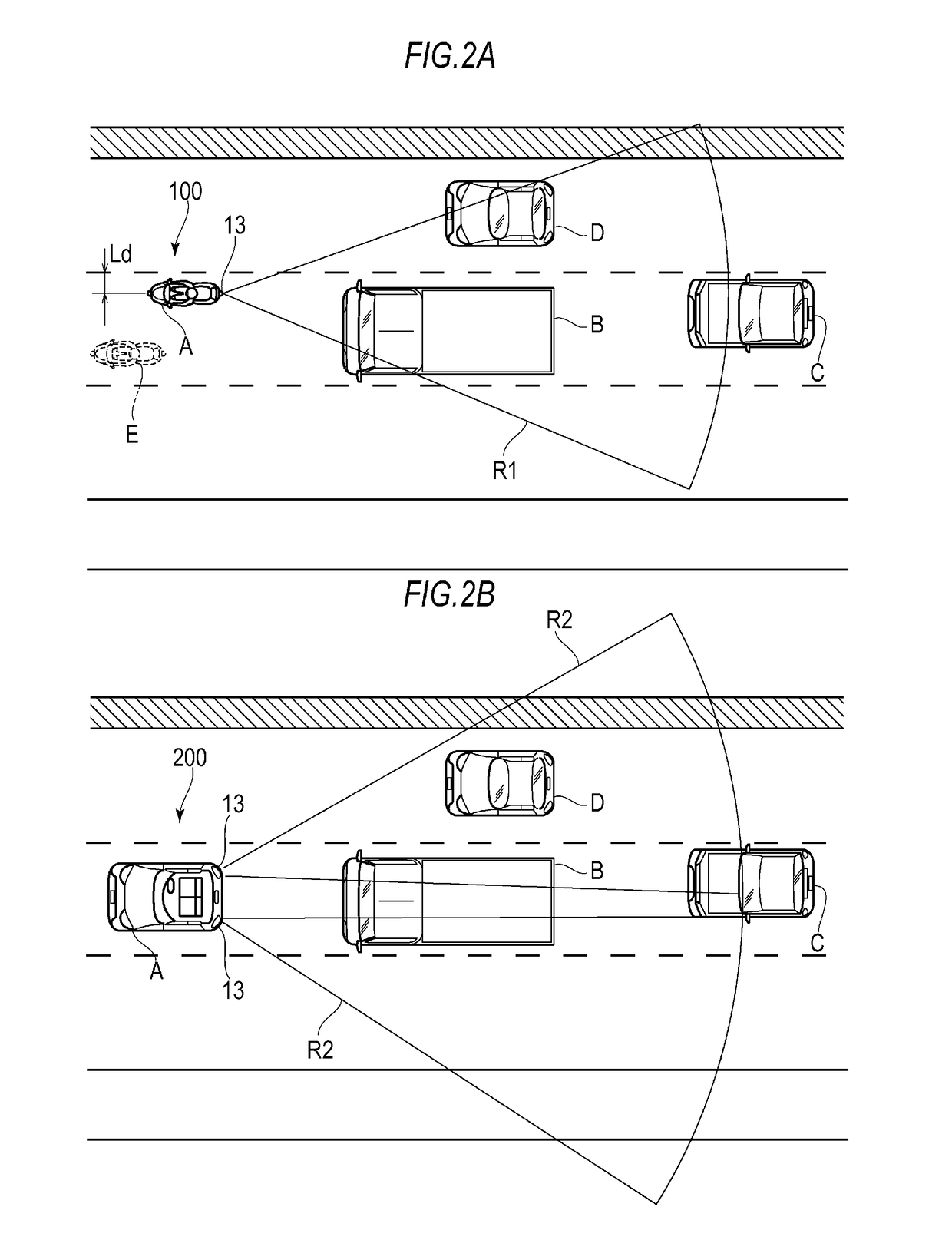 Prevention safety device in course change of small-sized vehicle