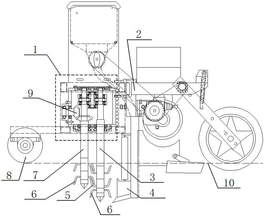 Rotary loosening device for no-till seeder