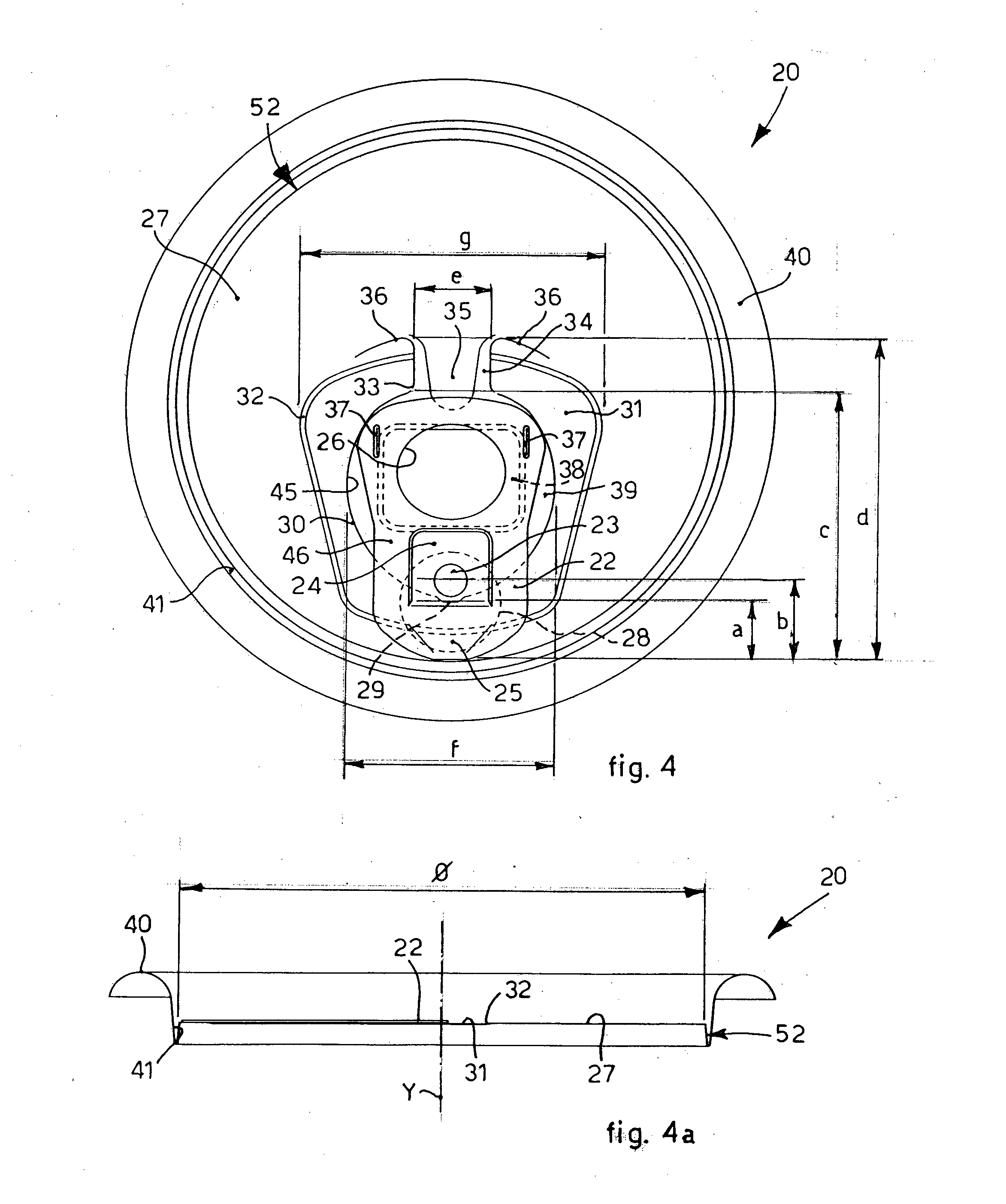 Lid for containers of substances and container of substances thus equipped