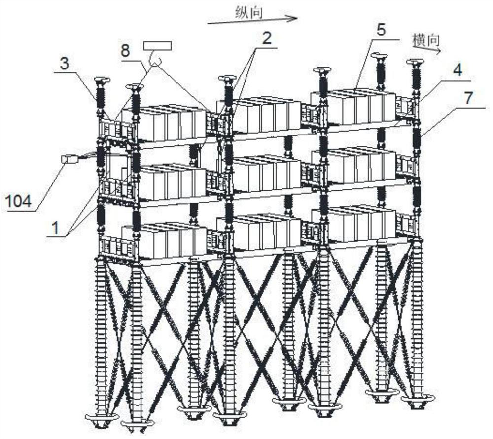 A maintenance device for interlayer insulators of flexible straight valve towers