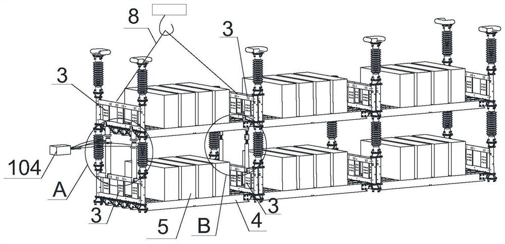 A maintenance device for interlayer insulators of flexible straight valve towers