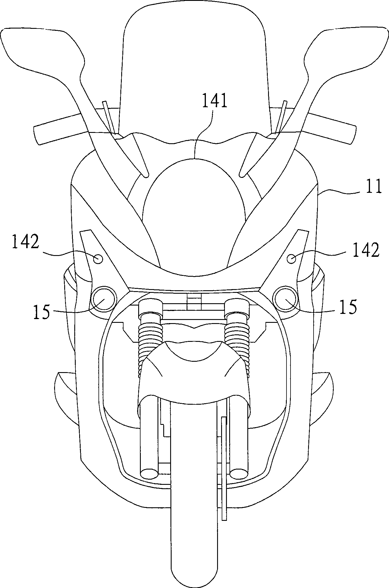 Illuminating apparatus of motorcycle