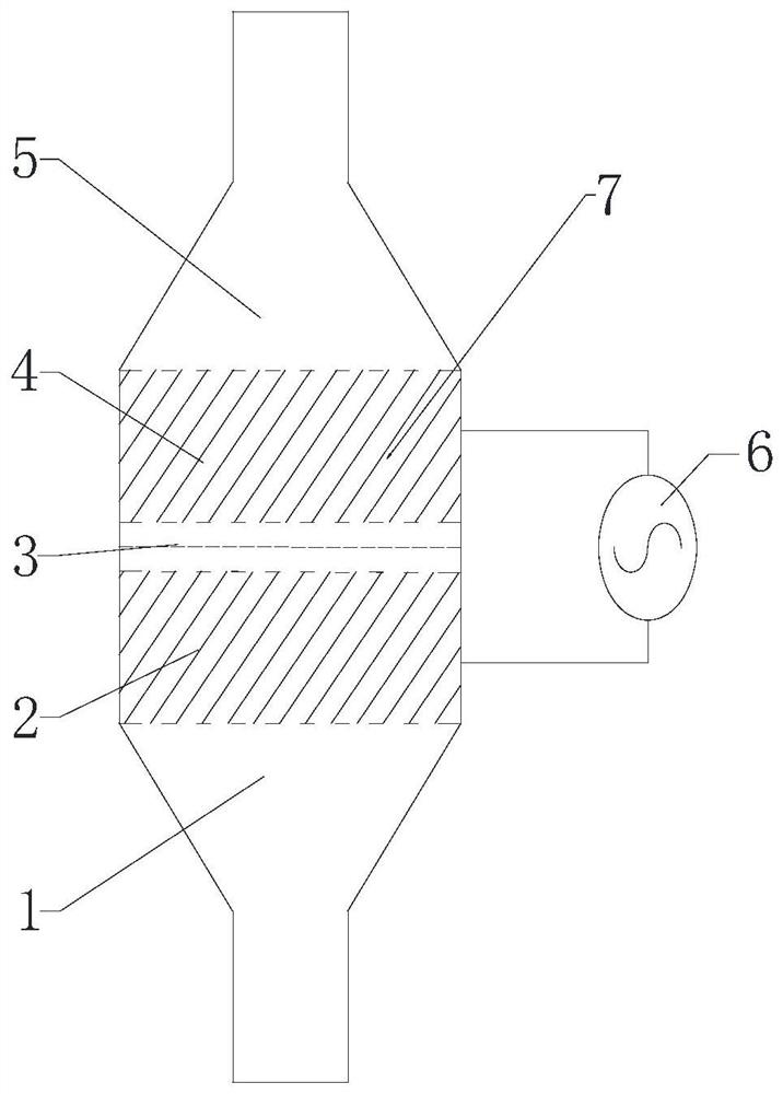 Reaction method and device for strengthening Cr (VI) reduction based on square wave power supply