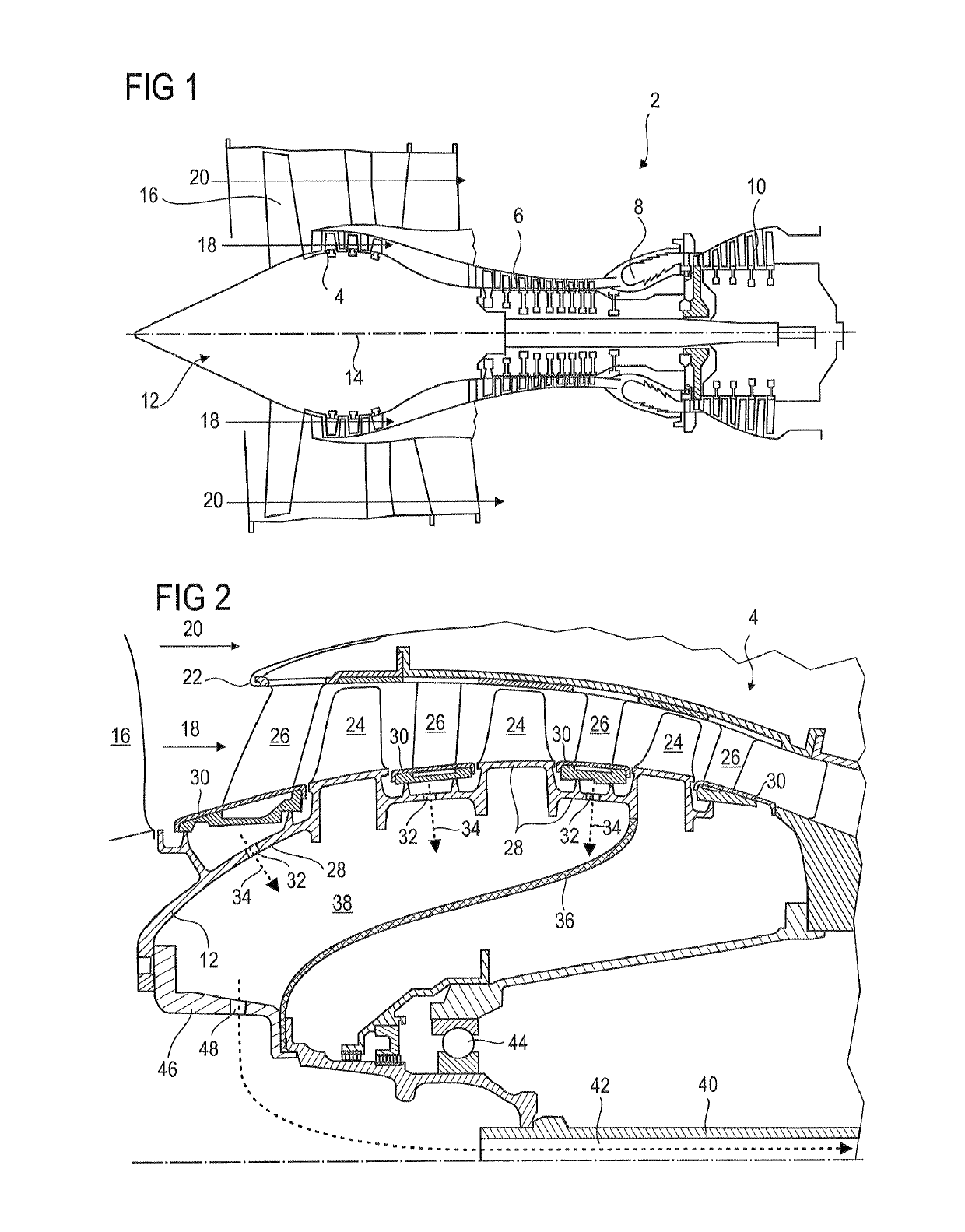 Perforated drum of a compressor of an axial turbine engine