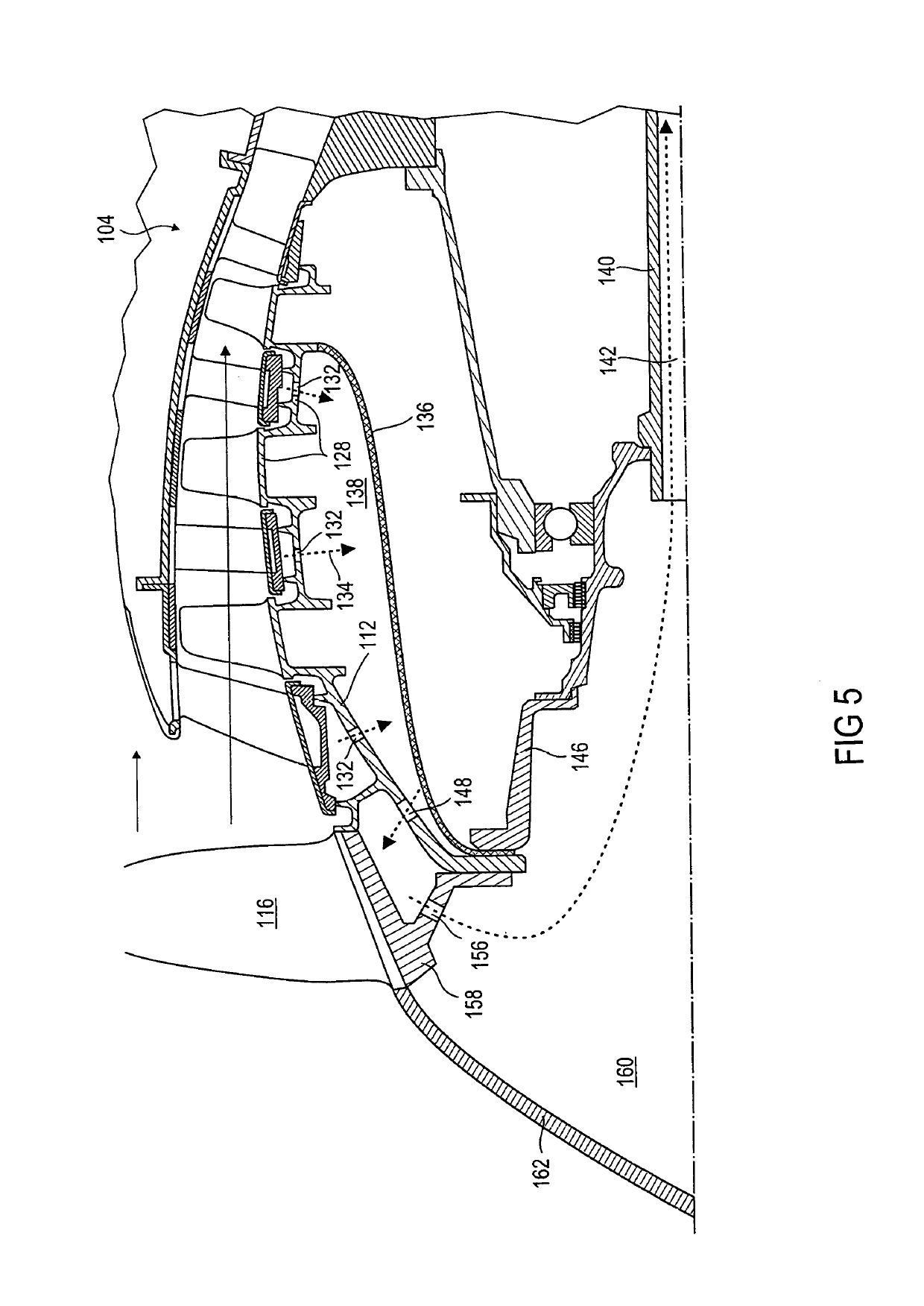 Perforated drum of a compressor of an axial turbine engine