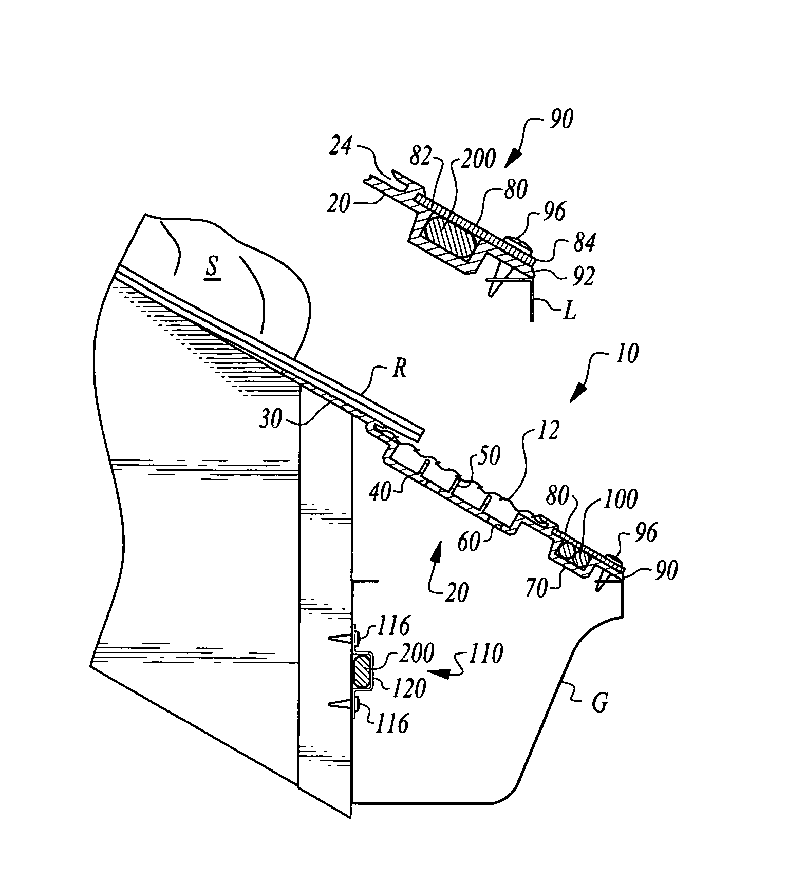 De-iced gutter debris preclusion system