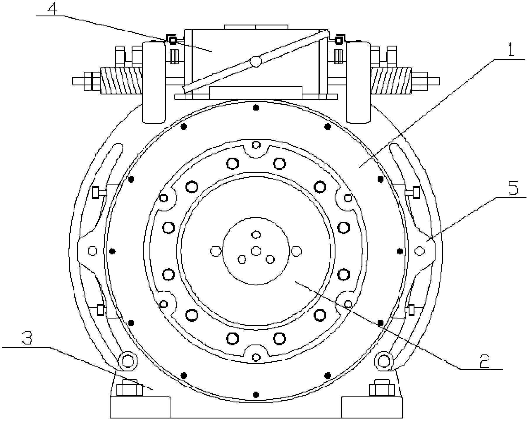 Novel traction machine brake device